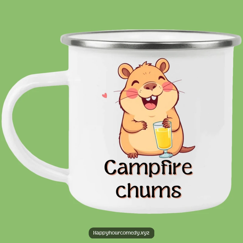 Durable Funny Capybara Juice Camping Mug: Cheerful Capybara Outdoor Drinkware, Great Funny Gift