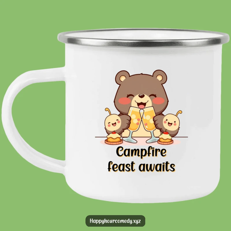 Funny Bear Appetizer Camping Mug: Cheers To The Outdoors With This Joyous Bear, Perfect Funny Gift