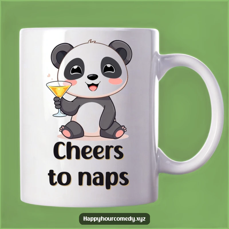 Funny Panda Martini Mug: Adorable Cute Panda Raising a Tiny Glass, Perfect Funny Gift