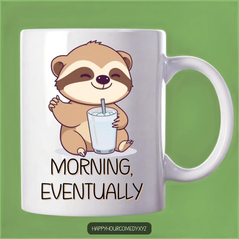 Funny Sloth Drink Mug: Slow & Joyful Sloth Reaching, Perfect Funny Gift