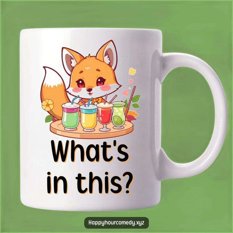 Funny Fox Drink Mug: Curious Fox Peeking, Perfect Funny Gift for Drink Lovers