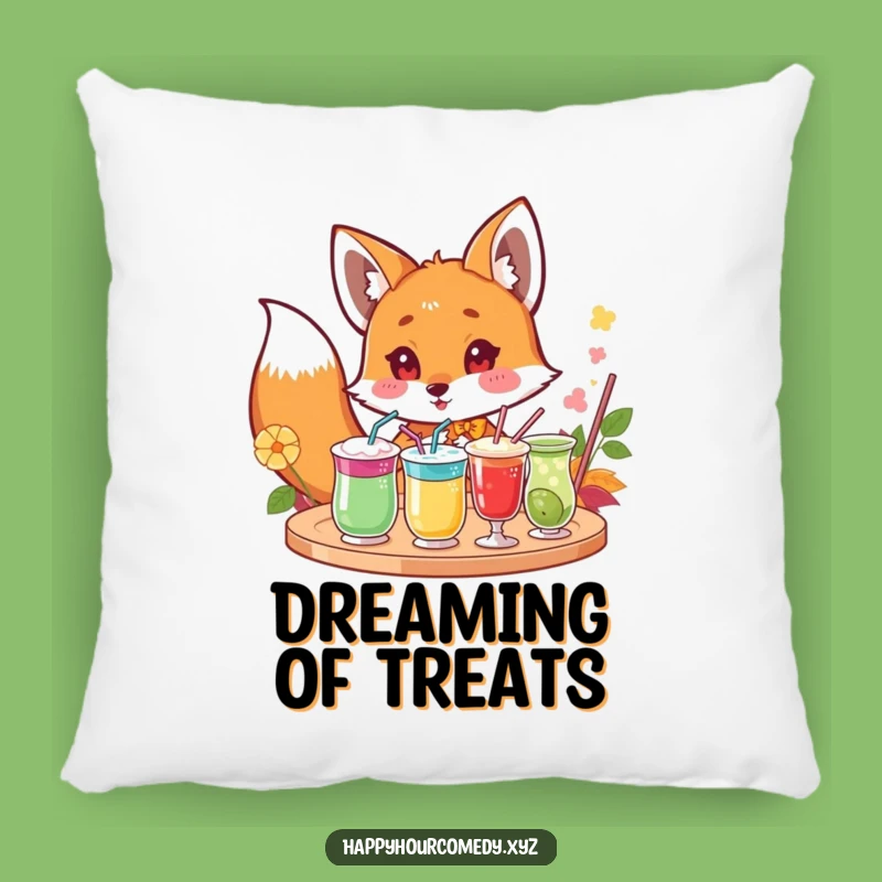 Comfy Funny Fox Drink Pillow: Soft Fox Cushion, Cozy Funny Gift