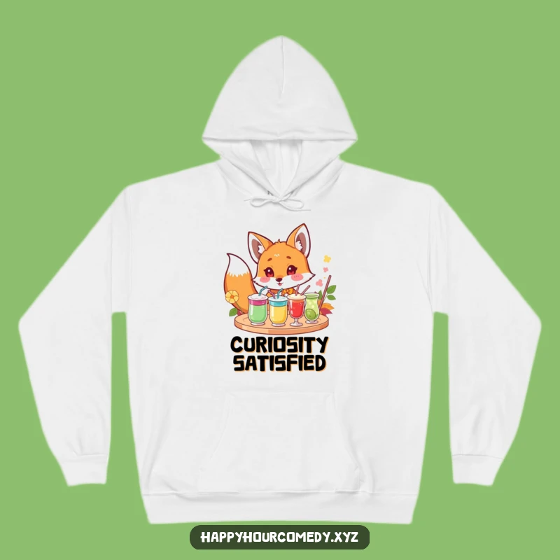 Cozy Funny Fox Drink Hoodie: Warm Curious Fox, Snuggly Funny Gift