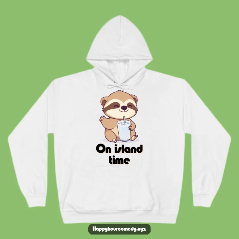 Cozy Funny Sloth Drink Hoodie: Warm Relaxed Sloth, Snuggly Funny Gift