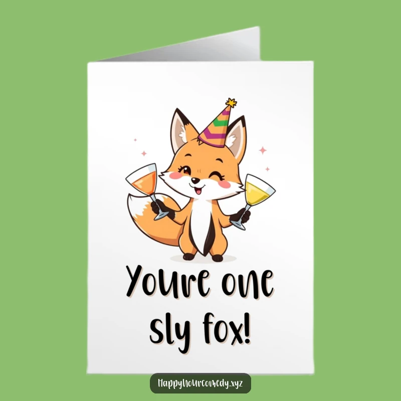 Free Printable Congrats Card: Juggling Fox Celebration, Playful Downloadable Gift