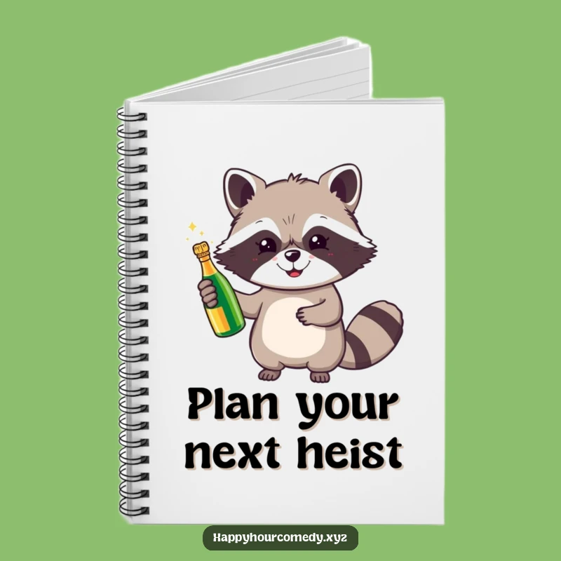 Funny Raccoon Champagne Notebook: Jot Down Celebration Plans With This Cheerful Raccoon, Unique Funny Gift