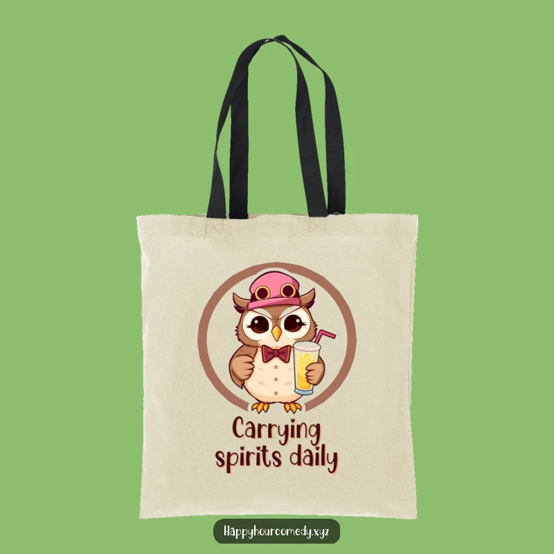 Funny Owl Bartender Tote Bag: Carry Your Essentials With This Whimsical Owl, Perfect Funny Gift